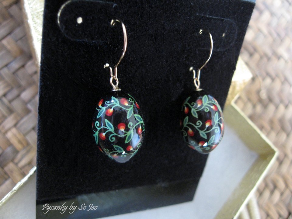 Tiny Call Of Spring Finch Egg Earrings Pysanky Jewelry By So Jeo